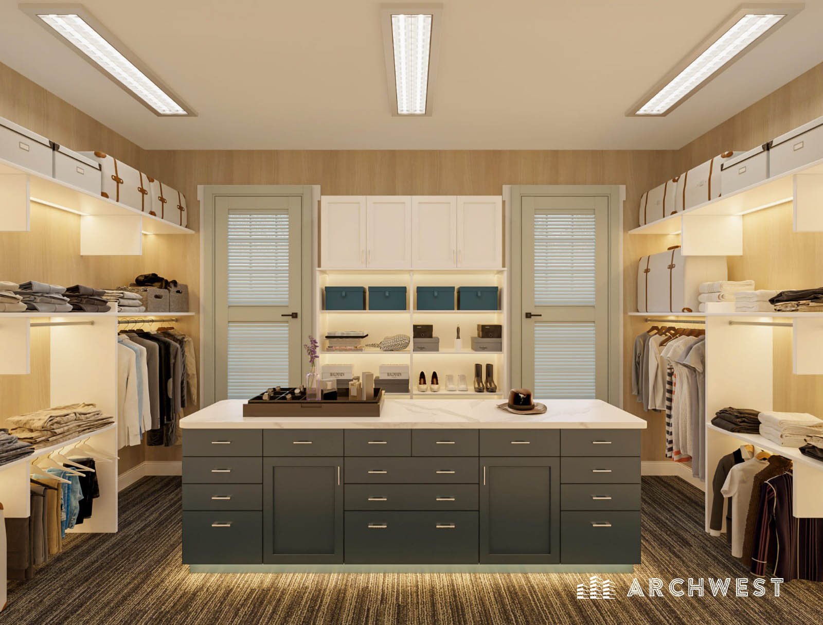 2. 3D Render of a Walk in Closet, Florida, USA